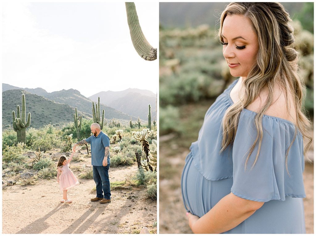 arizona maternity photographer, a lush desert maternity session