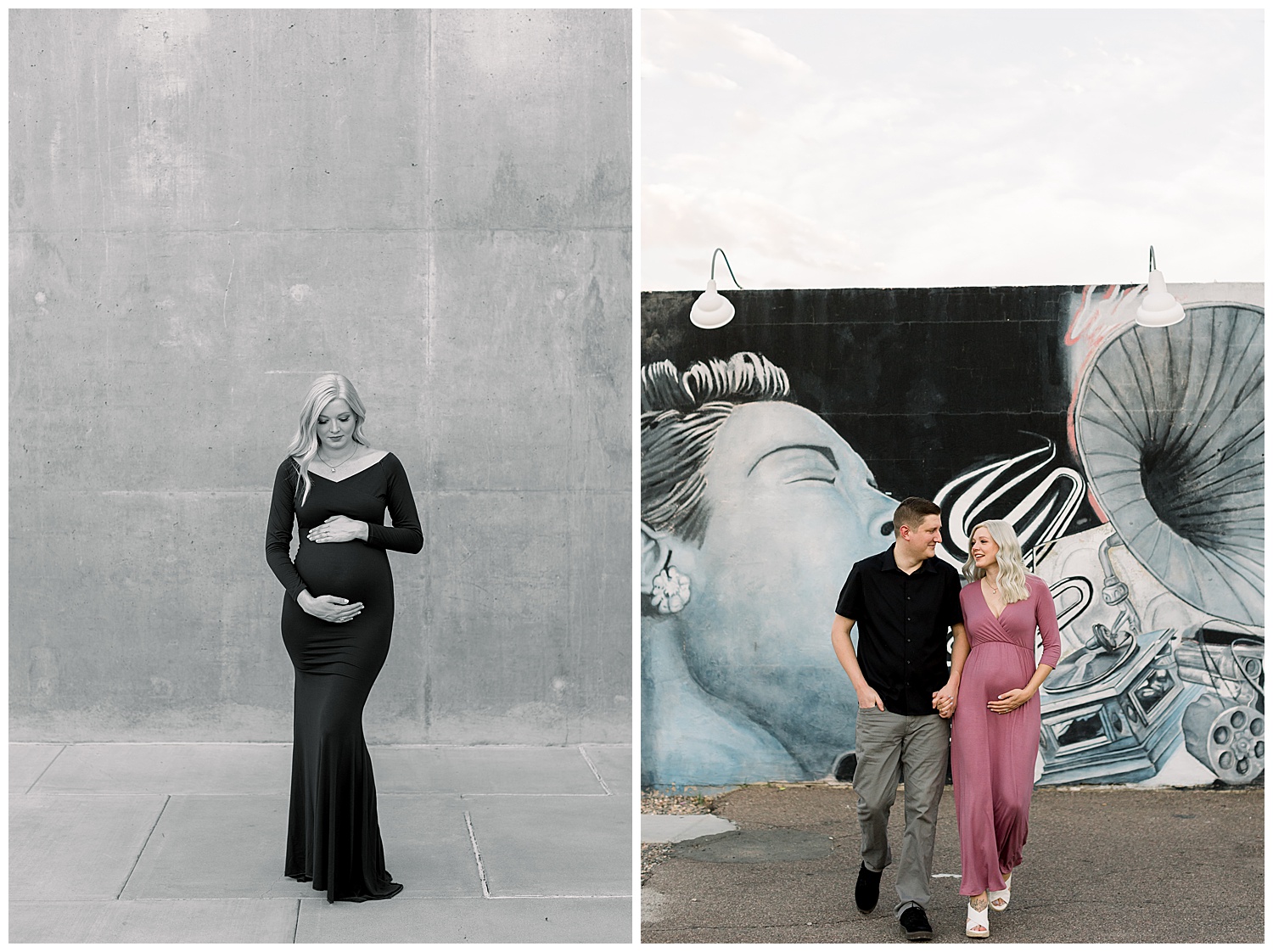 Fun and Funky vibe for a downtown Phoenix Maternity session