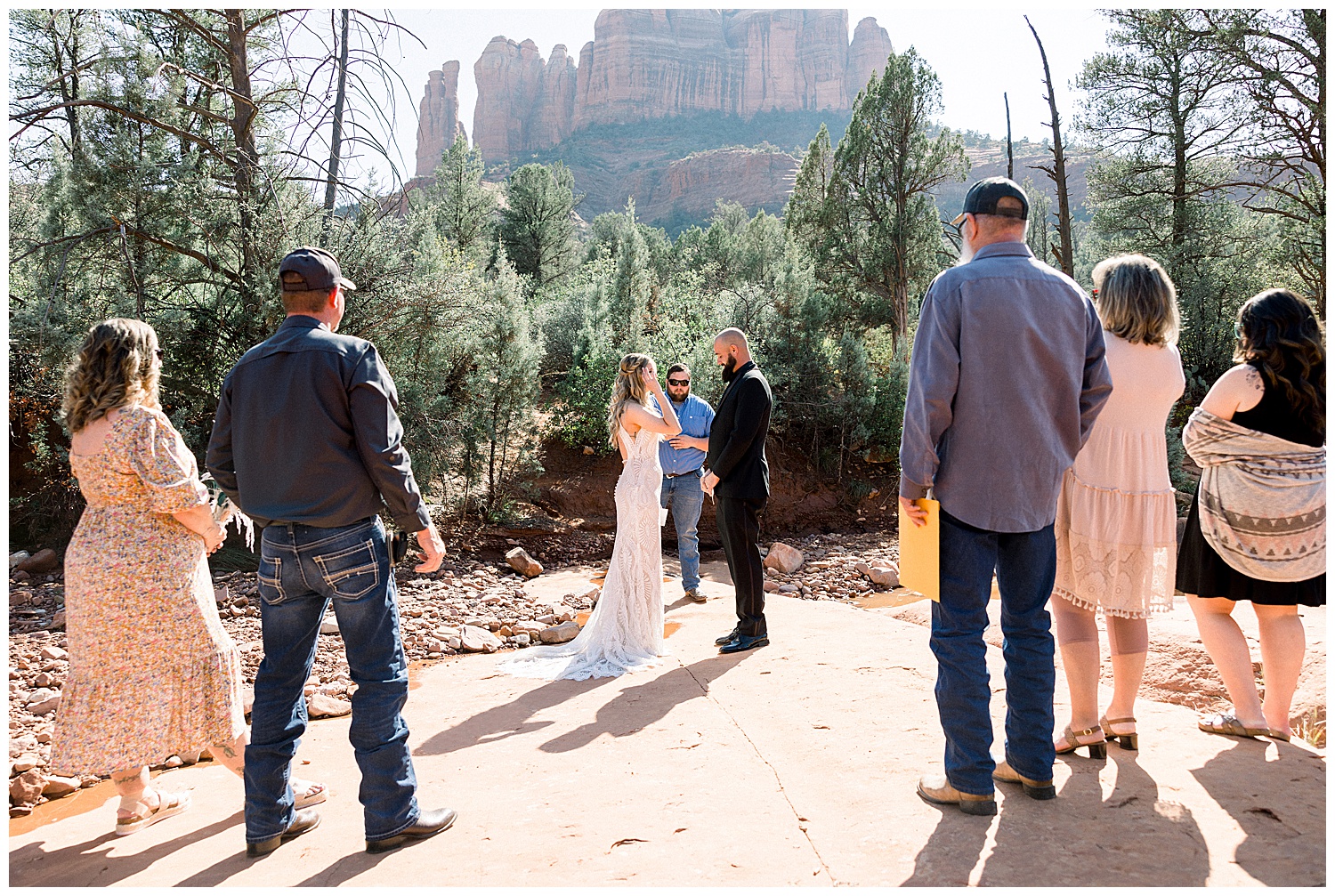 Ceremony of Sedona Arizona Elopement in the Fall