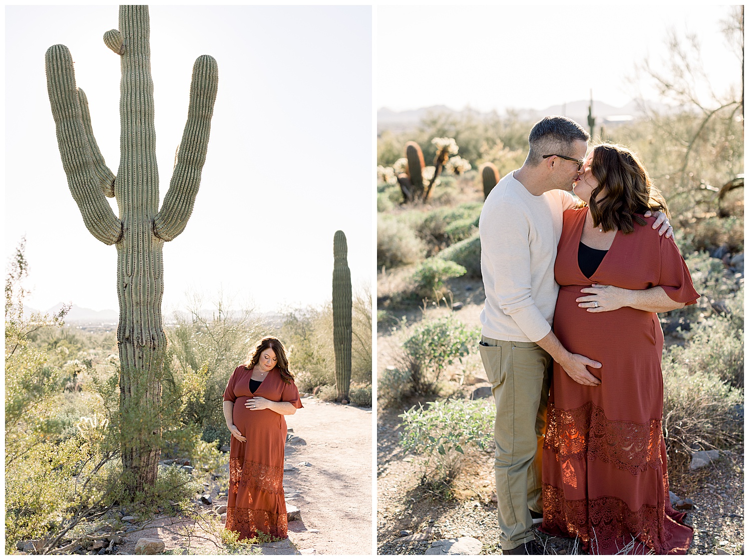 Scottsdale Arizona Maternity Photos with Saguaros, Desert Maternity Photos, Arizona Maternity photographer
