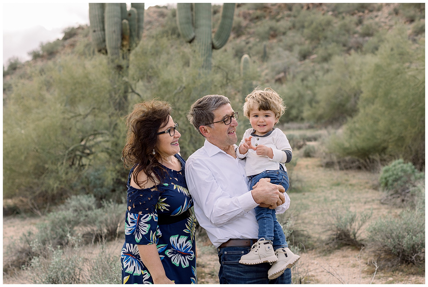 Multigenerational Family Session in Mesa Arizona Desert