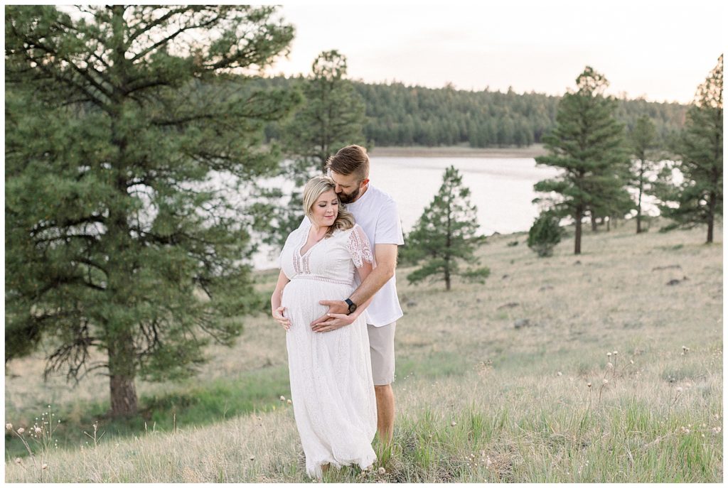 Flagstaff Arizona Forest Maternity session in the wildflowers