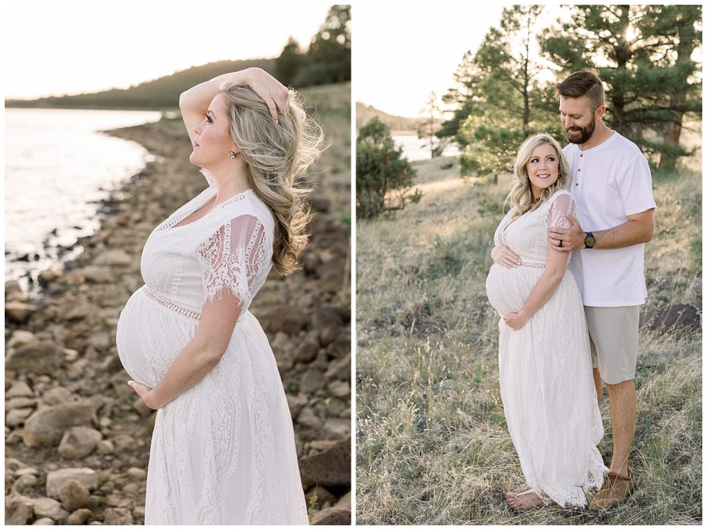 Lakeside Maternity Session in Flagstaff Arizona forest