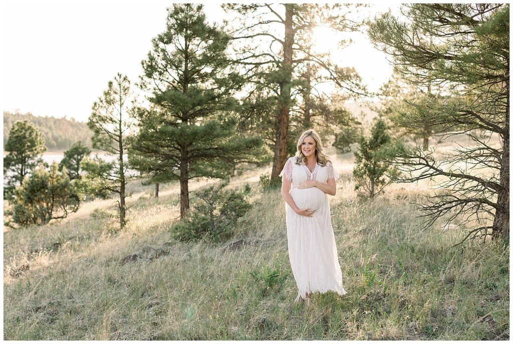 Flagstaff Arizona Maternity Session in the forest and pines