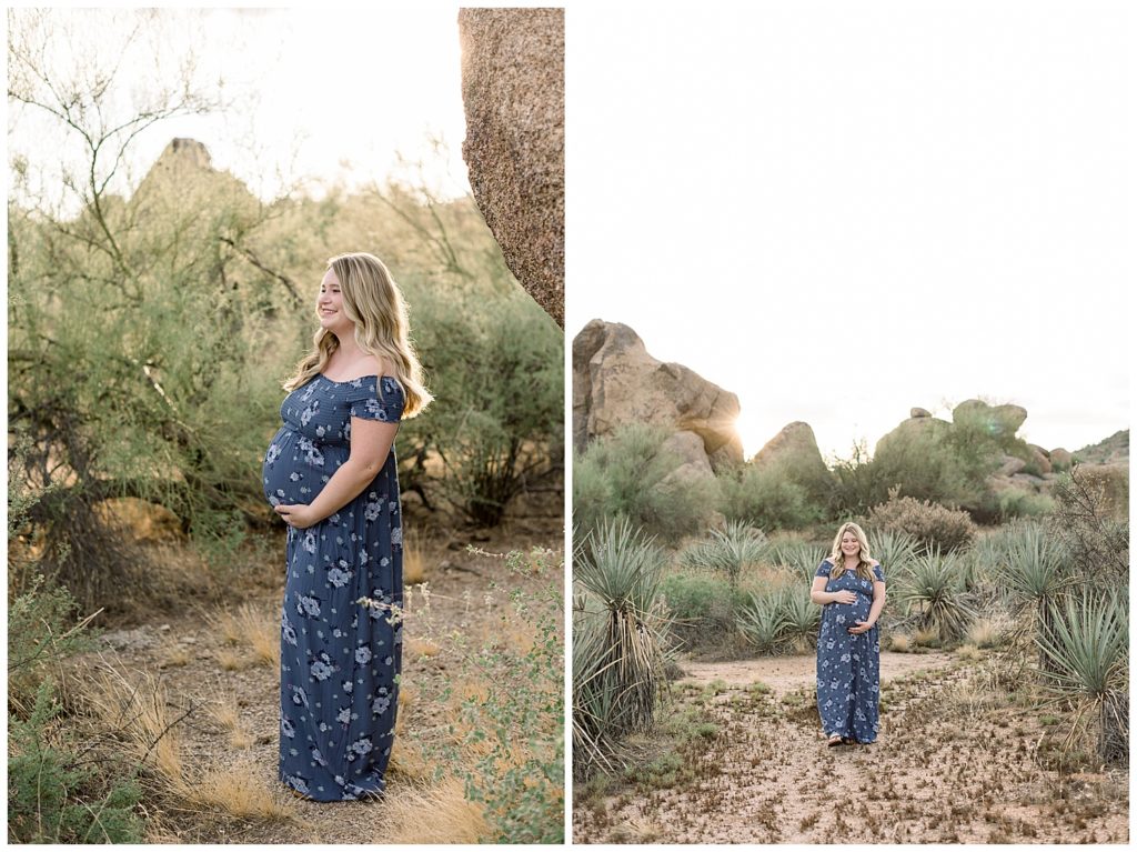 Boulders in Scottsdale Arizona stunning landscape for Maternity Photography Session