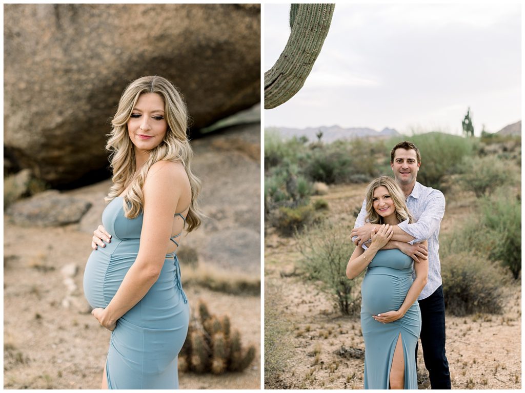 Maternity session in the Sonoran desert