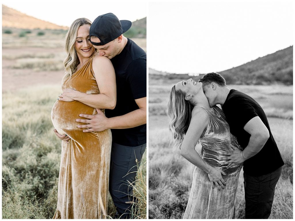 Gold and Black Fall Maternity Session in Arizona