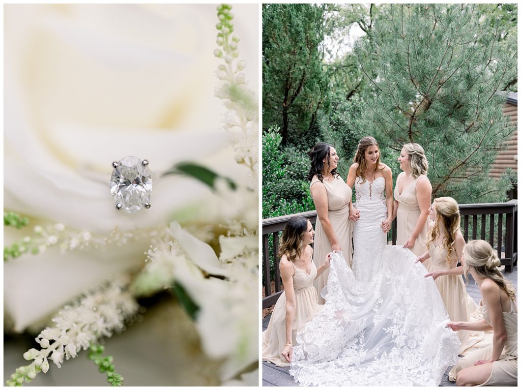 Wedding at L'Auberge de Sedona, Bridesmaids and ring details
