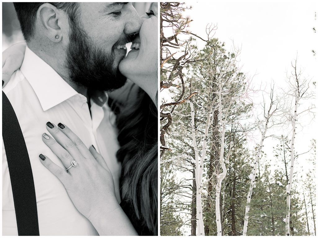 Snow filled Engagement session in Flagstaff