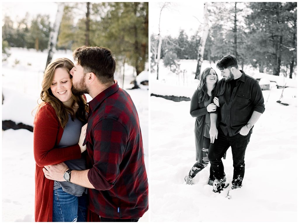 Snowy Flagstaff Engagement Session, Winter Engagement Session