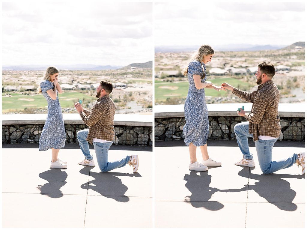 Proposal overlooking the city at The Vic in Verrado