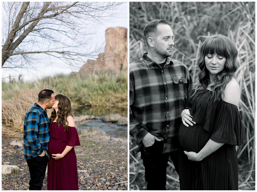 Maternity session at the River in Arizona