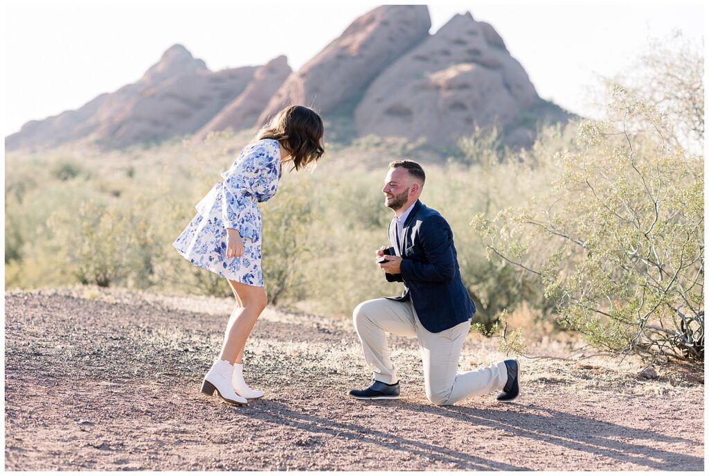Proposal at Papago Park in Phoenix Arizona