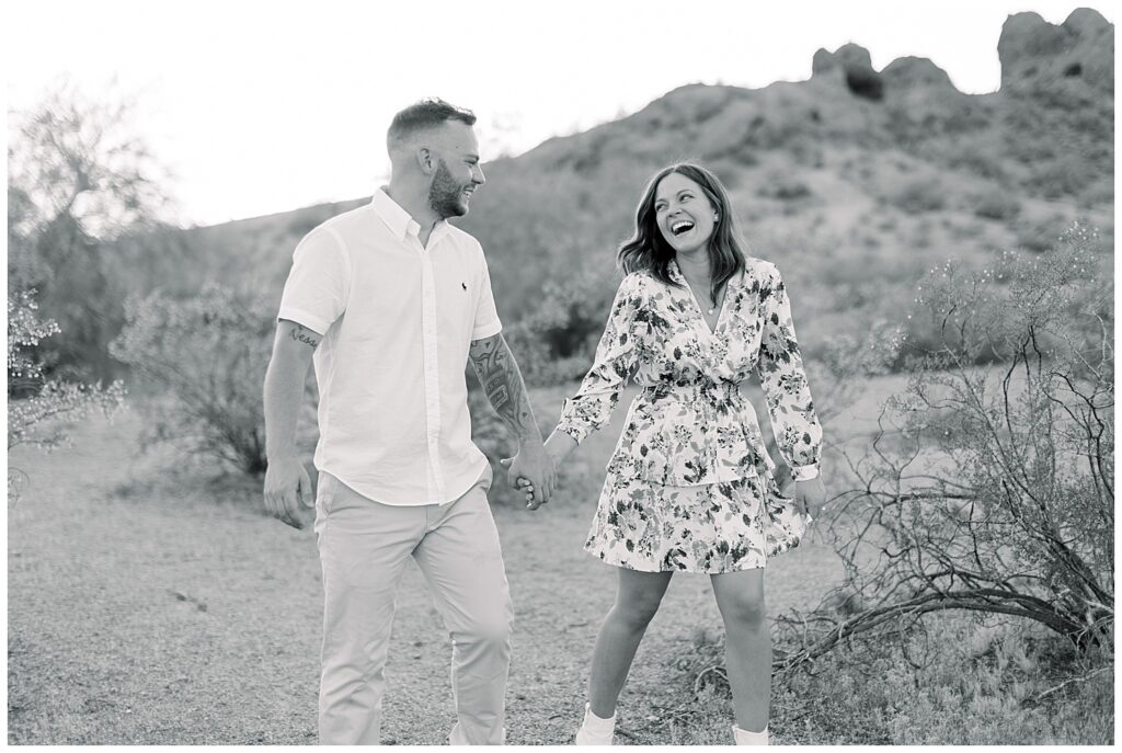 Engagement photos after surprise proposal, Phoenix, Arizona