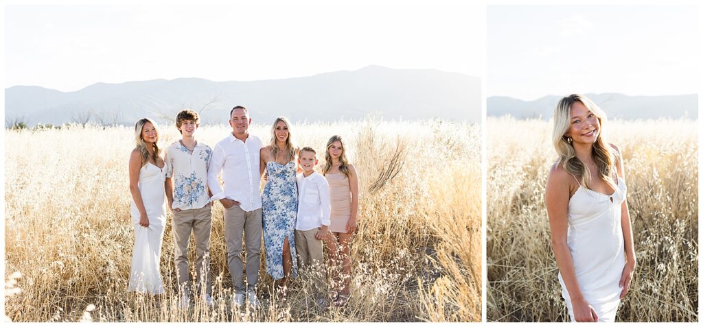 Arizona wheat meadow family photos