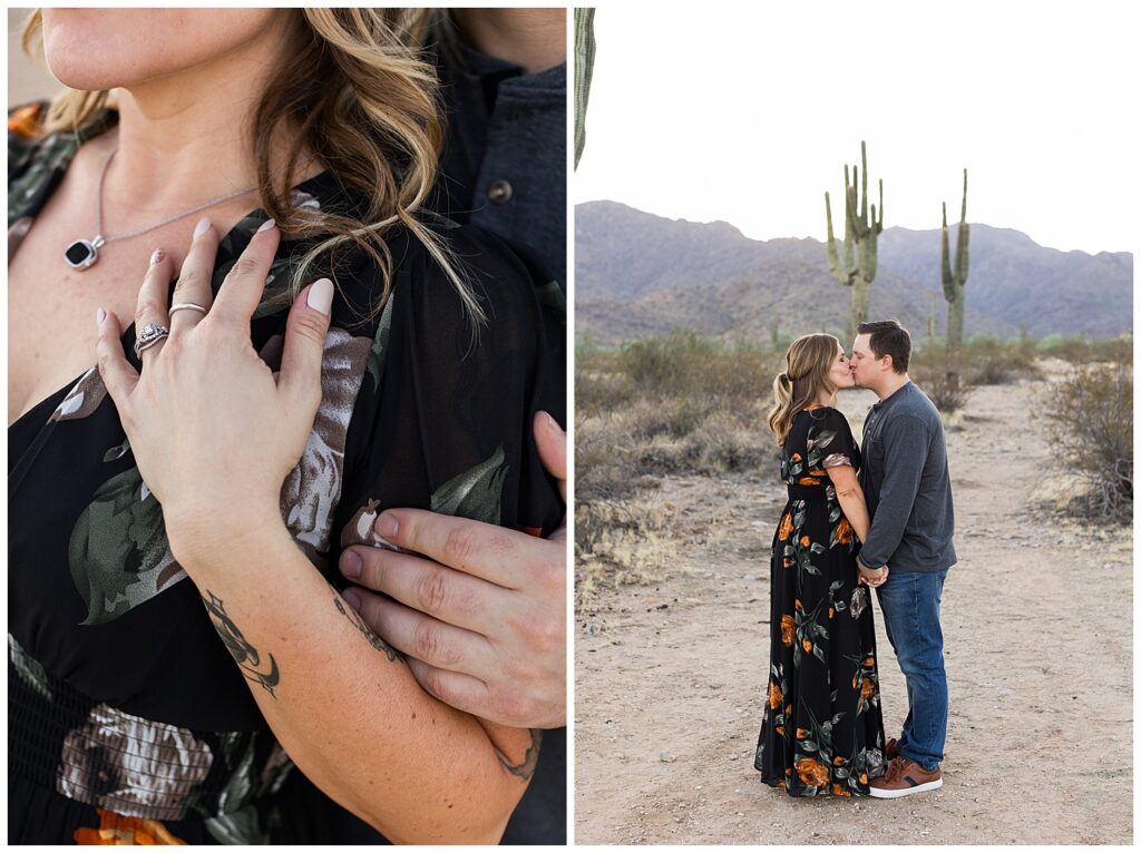 Engagement photos in the desert for Fall