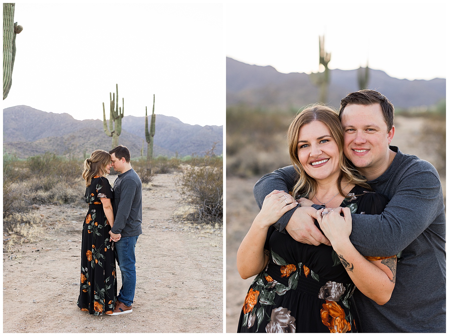 Fall in the desert, Engagement photos